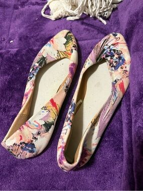George Pink Multicolor Floral Ballet Flats